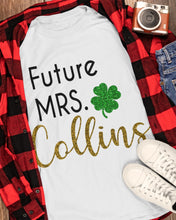 Load image into Gallery viewer, Shamrock Future Mrs Collins St Patrick's Day Guys Tee
