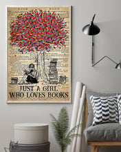 Load image into Gallery viewer, Just A Girl Who Loves Books Colorful Tree Vertical Poster
