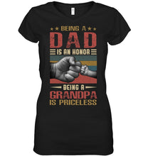 Load image into Gallery viewer, Being A Dad And Being A Grandpa Meaningful Gift For Family Ladies V-Neck
