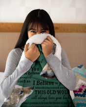 Load image into Gallery viewer, Wolf Grandma Gift For Grandson Believe In Yourself Sherpa Blanket
