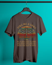 Load image into Gallery viewer, Sing Me A Song Dragonfly Retro Vintage Guys V-Neck
