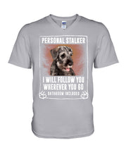 Load image into Gallery viewer, Standard Schnauzer Personal Stalker St. Patrick's Day Printed Mug Guys V-Neck
