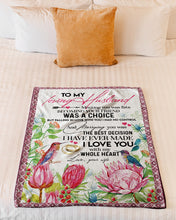 Load image into Gallery viewer, Protea Garden Love You With My Whole Heart Gift For Husband Fleece Blanket
