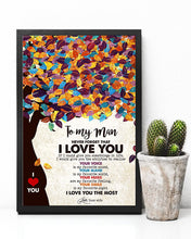 Load image into Gallery viewer, Colorful Tree Gift For Your Man I Love You The Most Vertical Poster
