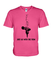 Load image into Gallery viewer, Just Go With The Flow Black And White Special Gift For Men Guys V-Neck
