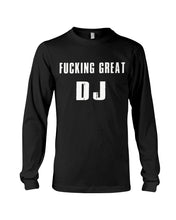 Load image into Gallery viewer, Fucking Great DJ Black And White Printed Mug Unisex Long Sleeve
