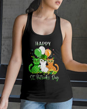 Load image into Gallery viewer, Lovely Cat And Balloons Happy St Patrick's Day Gift For Cat Lovers Ladies Flowy Tank
