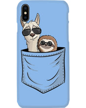 Load image into Gallery viewer, Cool Llama And Sloth In Pocket Meaningful Gift Phone case
