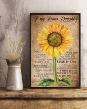 Load image into Gallery viewer, Smile More Worry Less Sunflower Mom Gift For Daughter Vertical Poster

