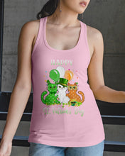 Load image into Gallery viewer, Lovely Cat And Balloons Happy St Patrick's Day Gift For Cat Lovers Ladies Flowy Tank
