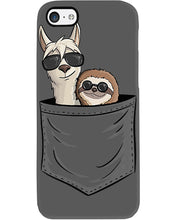 Load image into Gallery viewer, Cool Llama And Sloth In Pocket Meaningful Gift Phone case
