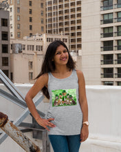 Load image into Gallery viewer, Staffordshire Leprechaun St Patrick's Day Gift For Dog Lovers Ladies Flowy Tank

