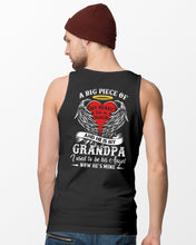 Load image into Gallery viewer, Gift For Grandpa A Big Piece Of My Heart Lives Unisex Tank Top
