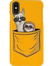 Load image into Gallery viewer, Cool Llama And Sloth In Pocket Meaningful Gift Phone case

