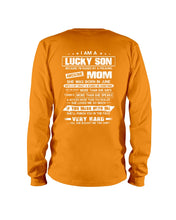 Load image into Gallery viewer, Lucky Son Who Raised By A Freaking Awesome June Mom Unisex Long Sleeve

