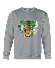 Load image into Gallery viewer, German Shepherd Green And White Clover Design St Patrick's Day Gift For Dog Lovers Sweatshirt
