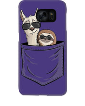 Load image into Gallery viewer, Cool Llama And Sloth In Pocket Meaningful Gift Phone case

