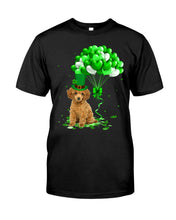 Load image into Gallery viewer, Red Toy Poodle Patrick Balloons St. Patrick's Day Color Changing Mug Guys Tee
