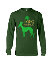 Load image into Gallery viewer, Sighthound Long On Luck Green St. Patrick's Day Printed Mug Unisex Long Sleeve
