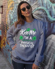 Load image into Gallery viewer, Physical Therapist Green Lip Shamrock St. Patrick's Day Color Changing Mug Sweatshirt
