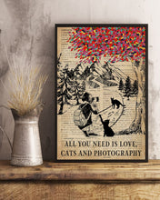 Load image into Gallery viewer, Vintage Dictionary All You Need Is Black Cats Photography Vertical Poster
