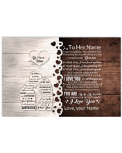 Load image into Gallery viewer, Love You For All That You Are Custom Name Gift For Wife Horizontal Poster
