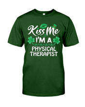 Load image into Gallery viewer, Physical Therapist Green Lip Shamrock St. Patrick's Day Color Changing Mug Guys Tee
