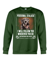 Load image into Gallery viewer, Standard Schnauzer Personal Stalker St. Patrick's Day Printed Mug Sweatshirt
