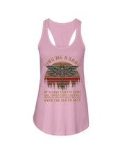 Load image into Gallery viewer, Sing Me A Song Dragonfly Retro Vintage Ladies Flowy Tank
