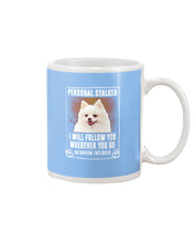 Load image into Gallery viewer, White Pomeranian Will Follow You St. Patrick's Day Printed Mug Mug
