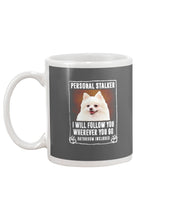 Load image into Gallery viewer, White Pomeranian Will Follow You St. Patrick's Day Printed Mug Mug
