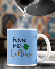 Load image into Gallery viewer, Shamrock Future Mrs Collins St Patrick's Day Mug
