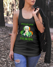 Load image into Gallery viewer, Shut Up Liver You're Fine Ireland Flag Shamrock St Patrick's Day Gift Ladies Flowy Tank
