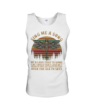 Load image into Gallery viewer, Sing Me A Song Dragonfly Retro Vintage Unisex Tank Top
