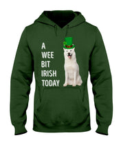 Load image into Gallery viewer, White Siberian Husky Irish Today Dog Lovers St. Patrick's Day Printed Mug Hoodie
