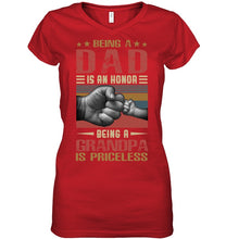 Load image into Gallery viewer, Being A Dad And Being A Grandpa Meaningful Gift For Family Ladies V-Neck
