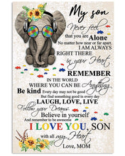 Load image into Gallery viewer, Elephant Wear Sunglasses Gift For Autism Son Laugh Love Live Vertical Poster
