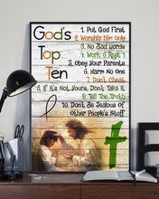 Load image into Gallery viewer, God's Top Ten Put God First Worship Him Only Vertical Poster
