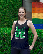 Load image into Gallery viewer, 2nd Grade Love White Clover St Patrick's Day Gift For Teacher Ladies Flowy Tank
