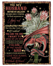 Load image into Gallery viewer, Bouquet Of Protea Flower Never In Million Years Gift For Husband Fleece Blanket
