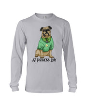 Load image into Gallery viewer, Bulldog Green Tee St Patrick's Day Gift For Dog Lovers Unisex Long Sleeve
