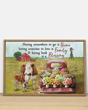 Load image into Gallery viewer, Hereford Cattle Having Someone To Go Is Home Gift For Girls Horizontal Poster

