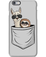 Load image into Gallery viewer, Cool Llama And Sloth In Pocket Meaningful Gift Phone case
