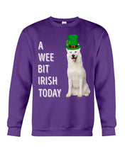 Load image into Gallery viewer, White Siberian Husky Irish Today Dog Lovers St. Patrick's Day Printed Mug Sweatshirt
