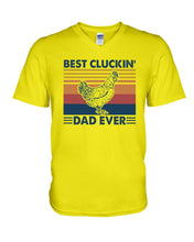 Load image into Gallery viewer, Best Cluckin' Dad Ever Retro Vintage Gift For Dad Guys V-Neck
