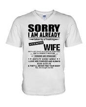 Load image into Gallery viewer, She's My Whole World Gift For Husband Guys V-Neck
