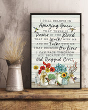Load image into Gallery viewer, Hummingbird I Can Face Tomorrow All Because Of The Old Rugged Cross Vertical Poster
