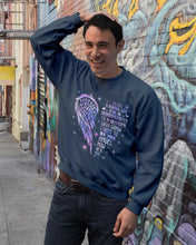 Load image into Gallery viewer, Purple Wings Gift For Angel Grandpa I Used To Be His Angel Sweatshirt
