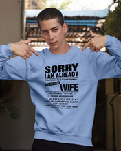 Load image into Gallery viewer, She's My Whole World Gift For Husband Sweatshirt
