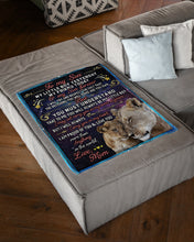 Load image into Gallery viewer, Lion My Son Forever Mom Gift For Son Fleece Blanket
